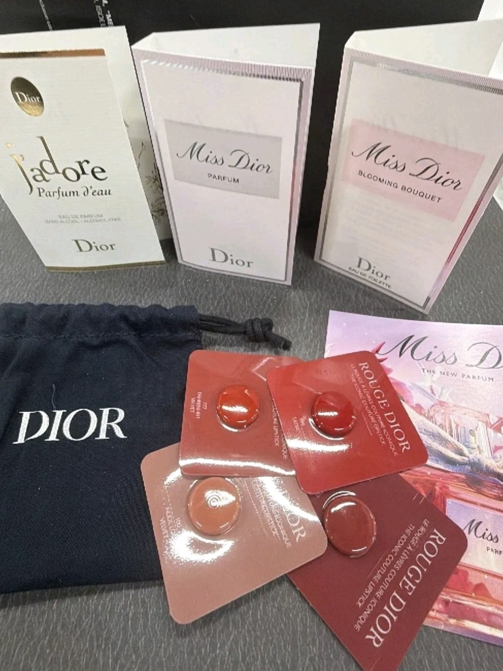 Dior Rouge Dior Lip Color+ Perfume Sampler Trio - Picture 2 of 2